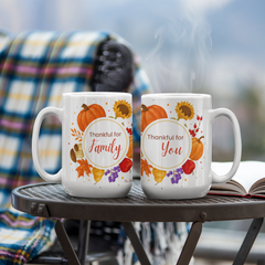 Thankful for Family, Thankful for You (Fall Mug)